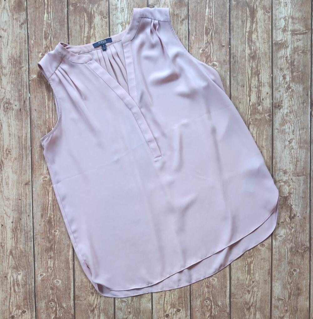 NYDJ Perfect Sleeveless Blouse Small | Pueblo Rose Pink